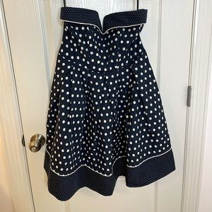 Navy & white polka dot dress!